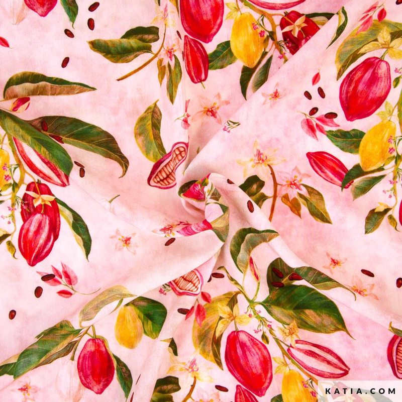 Katia viscose - Cocoa vruchten print