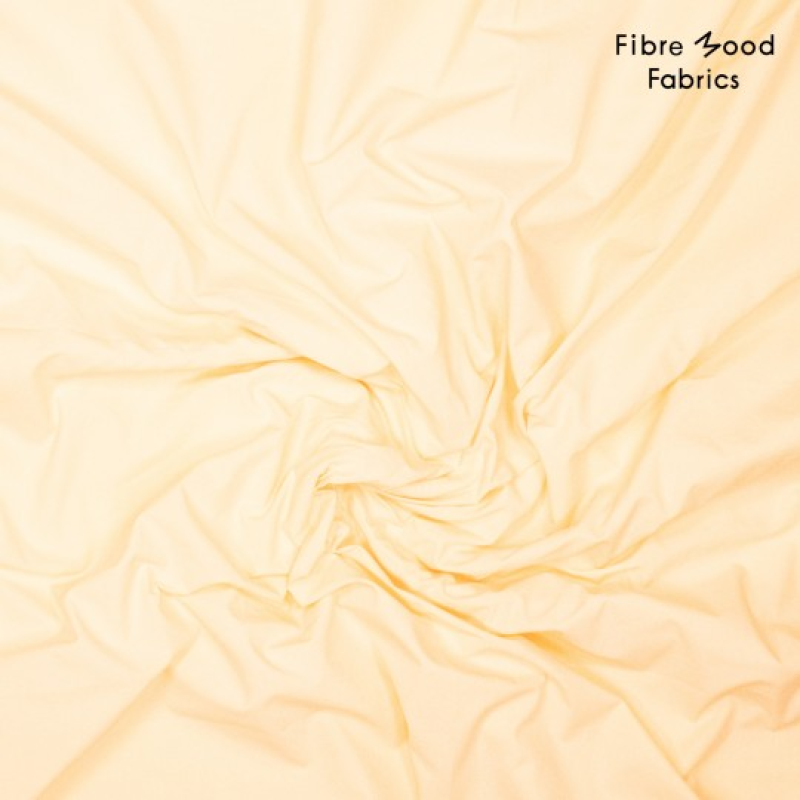 Poplin katoen paper touch FM - zonnig geel