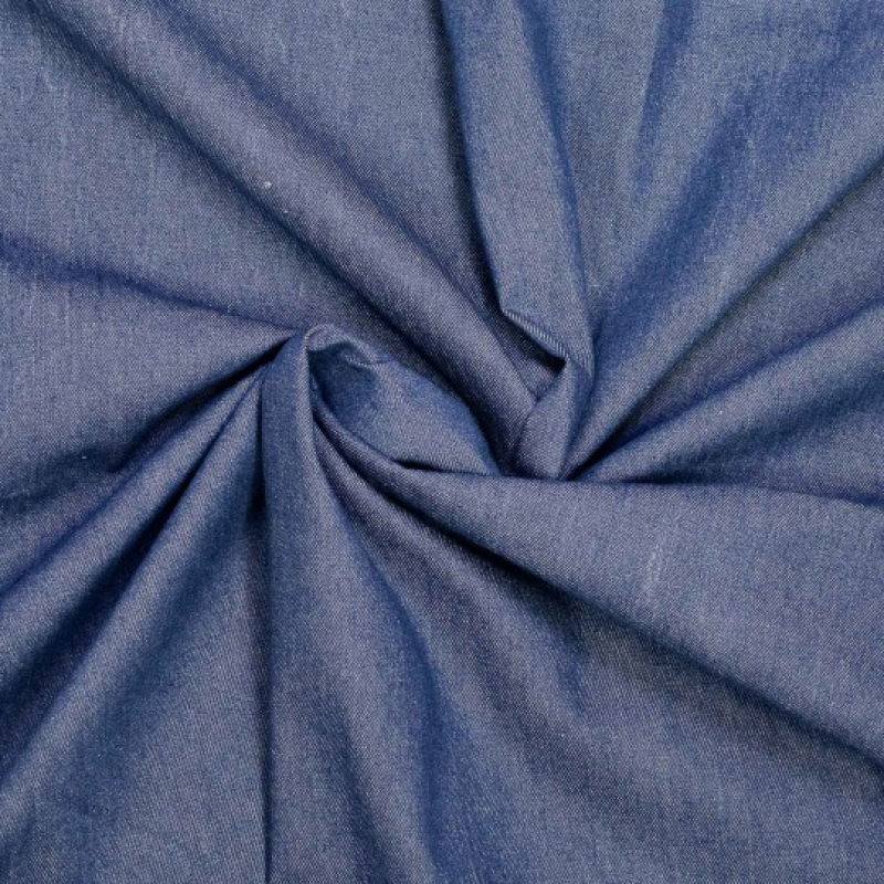 Washed Denim katoen - Indigo