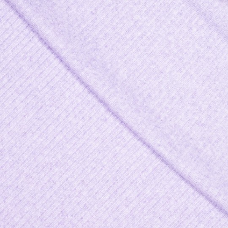 Gebreide rib jersey - pastel paars