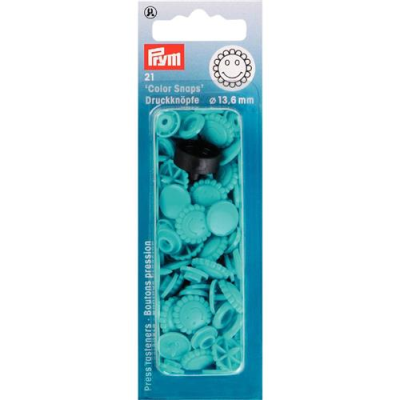 Prym Color Snaps 12,4 mm - bloem turquoise