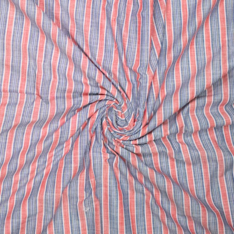 katoenen streep 4 kleuren - rood blauw