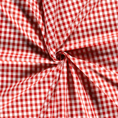 Katoenen ruit - Rood 1cm