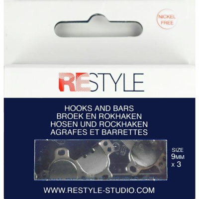Broek- en rokhaken - zilver 9mm
