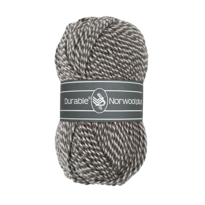 Durable Norwool - plus bruin wit M04932