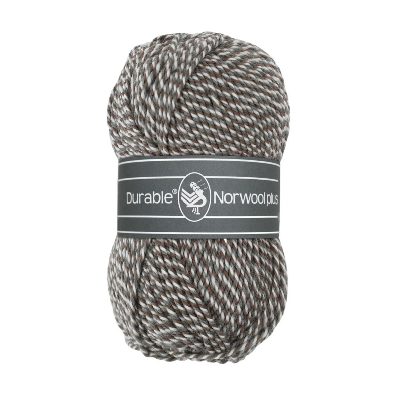 Durable Norwool - plus bruin wit M04932