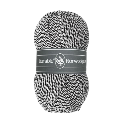 Durable Norwool - plus wit zwart M000
