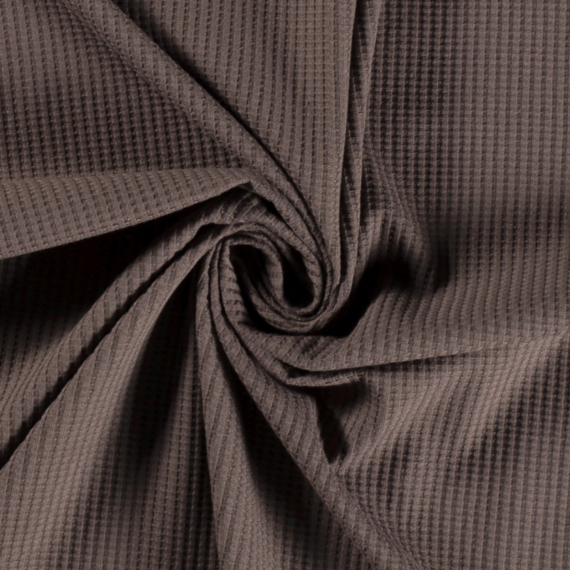 Tricot Waffle 054 taupe grijs