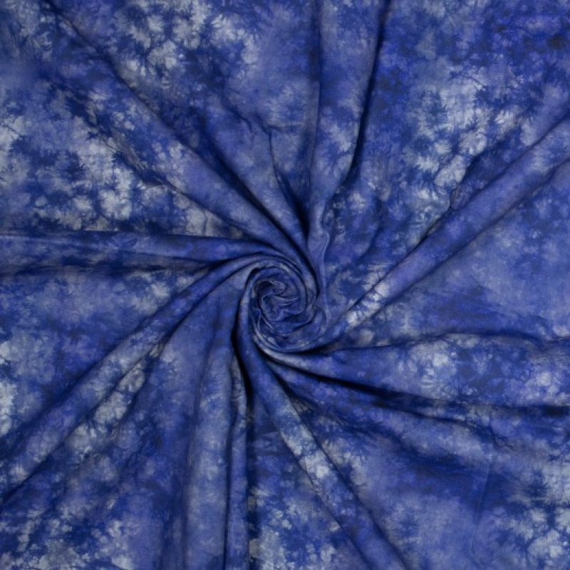 linnen viscose tie dye - indigo