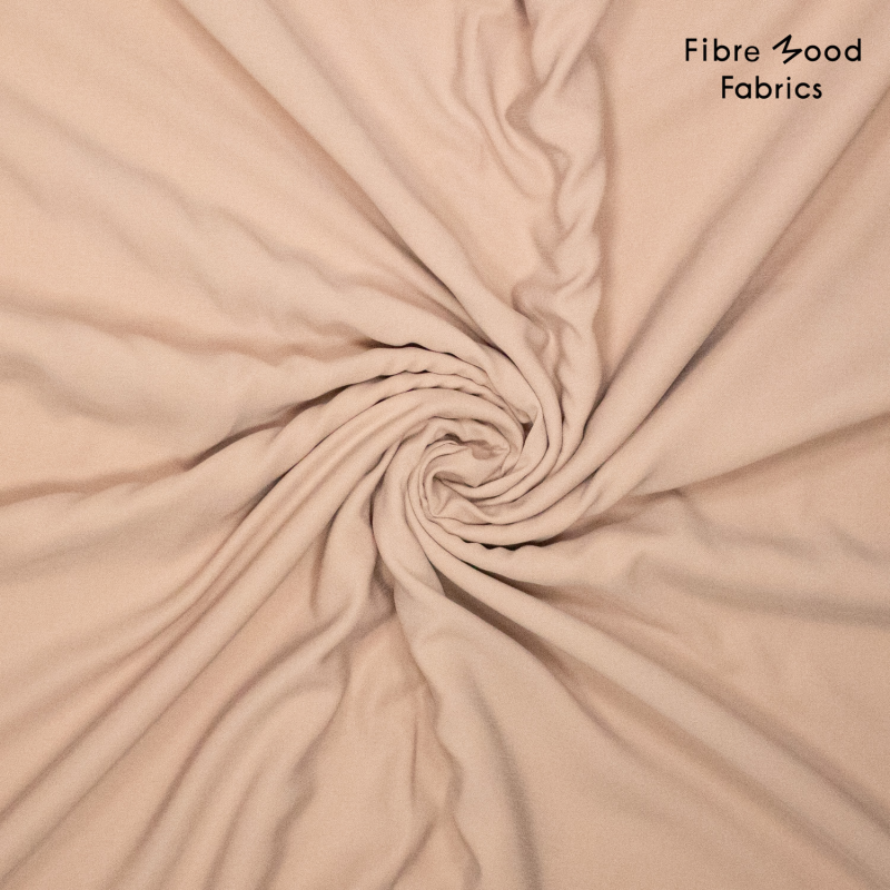 Geweven viscosestof met Tencel-finish - Bruin