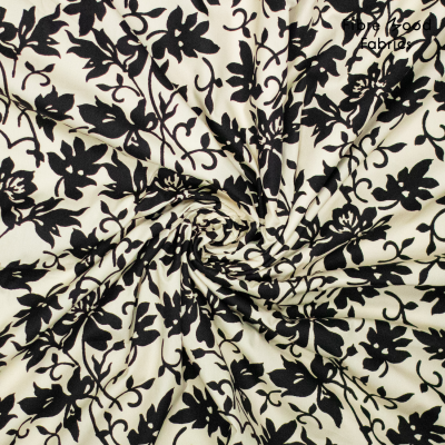 Katoenen poplin met bloemenprint