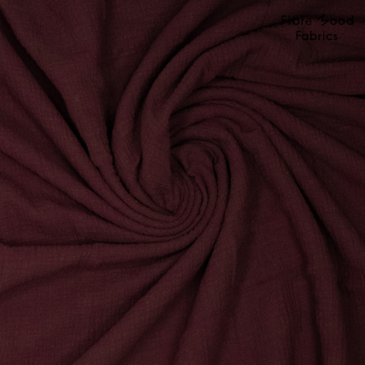 Katoenen double gauze met slub-textuur