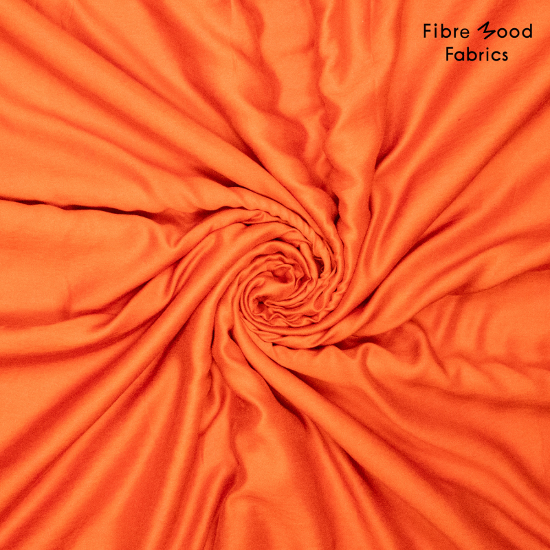 Glanzende geweven stof (viscose/nylon) - Oranje