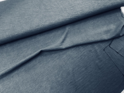 Geweven stof donker blauw FM