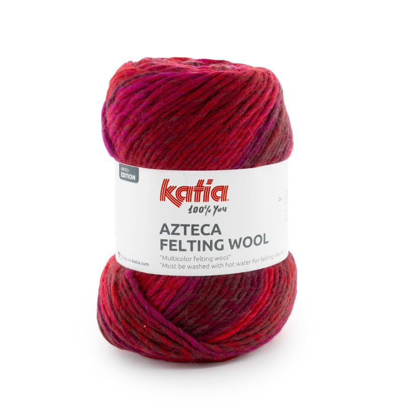 AZTECA FELTING WOOL - rood 304