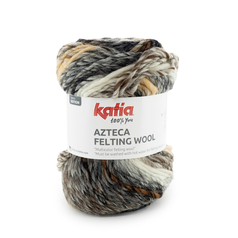 AZTECA FELTING WOOL - beige grijs 301