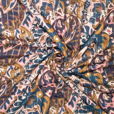 Viscose paisley met glansdraad