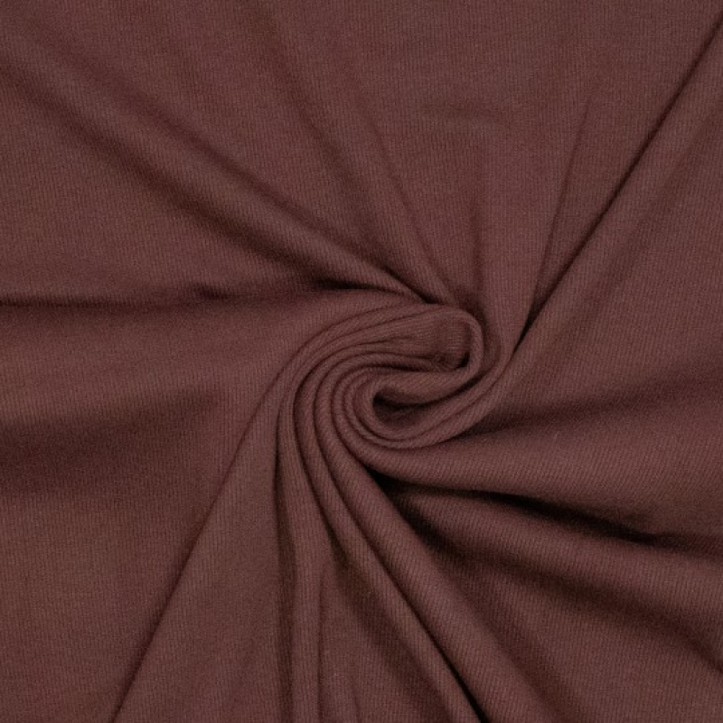 Boord 2x2 rib katoen elastan - Burgundy 690