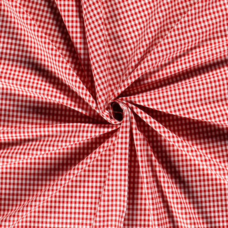 Katoenen ruit - kleine ruit rood