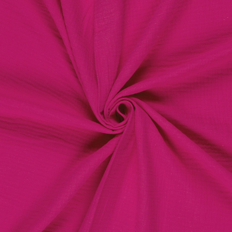 Mouseline effen - Fuchsia 017