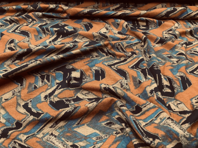 Tricot viscose abstracte print