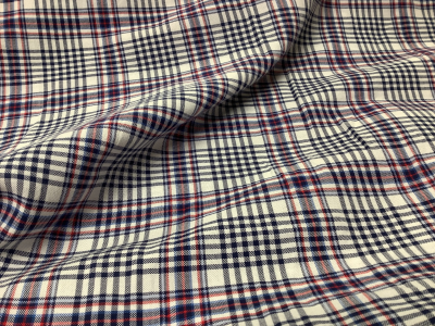 Katoen met geweven ruit motief