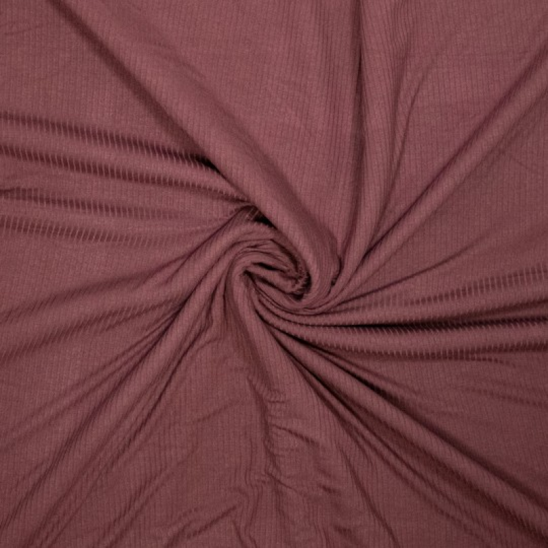 Bamboo rib jersey - Burgundy 690