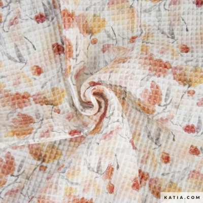 Katia wafel met print - Flowers