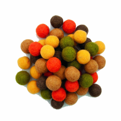 Viltkralen 18 mm zak 50 stuks - herfst