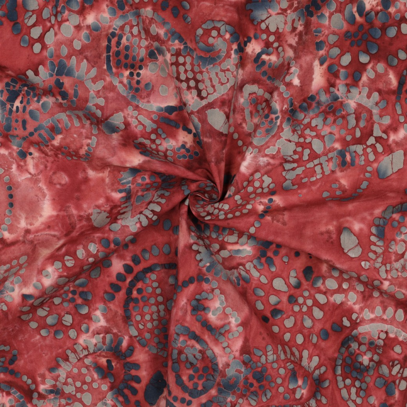 Handgemaakte Batik - donker rood
