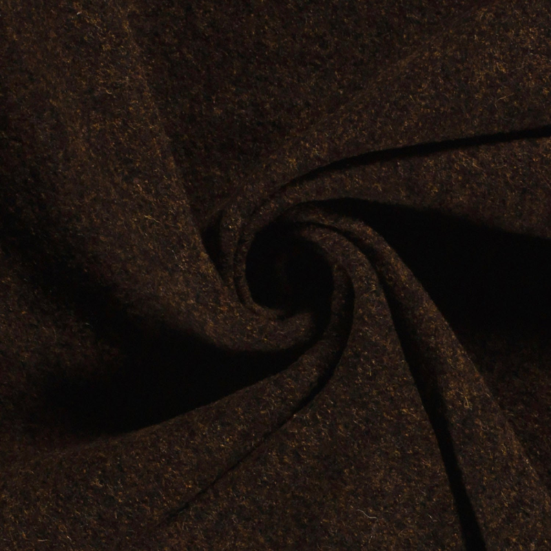 Wol boucle - donker bruin
