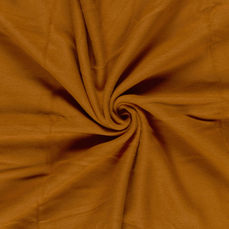 katoen fleece brushed - karamel