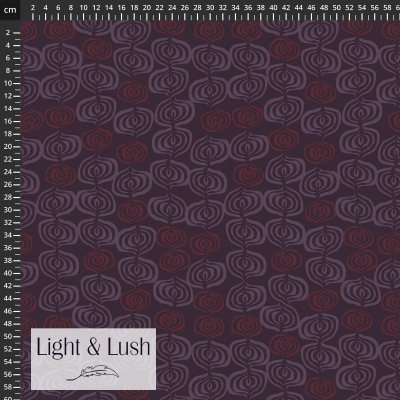 Light & Lush viscose - abstract wijnrood 195